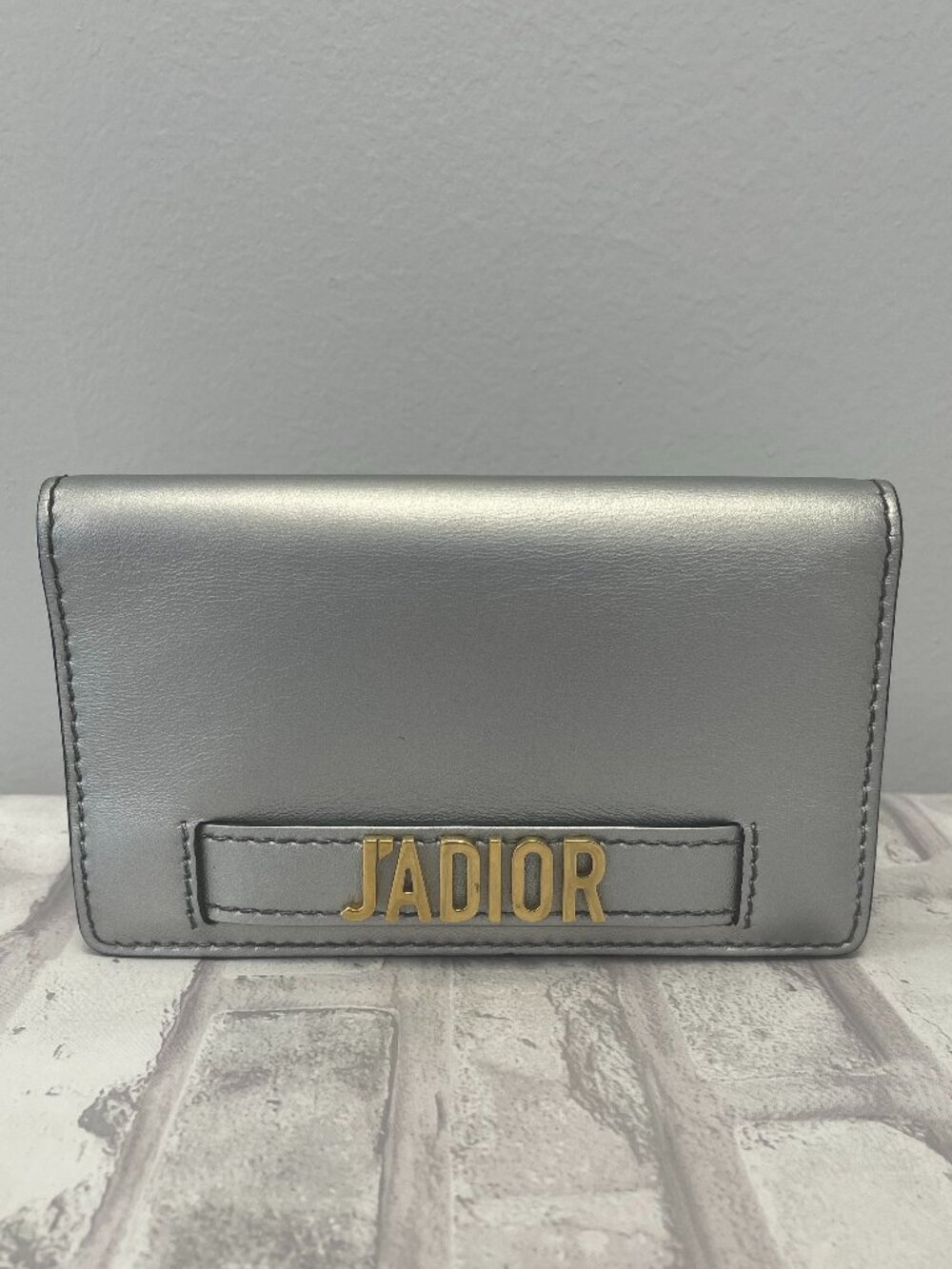 Dior Ja'Dior Metallic Leather Wallet on Chain - Preowned
